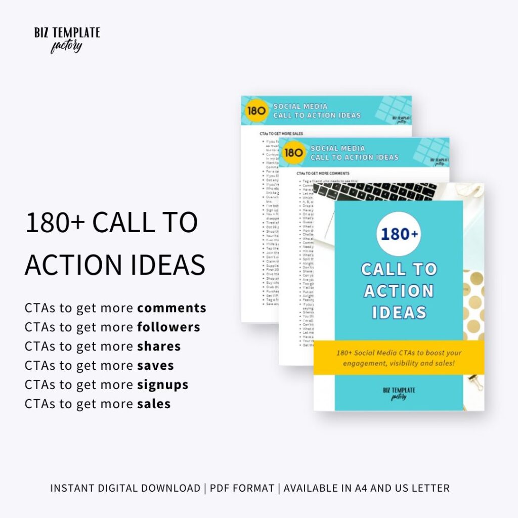 180+ social media call to action ideas to increase likes, follows, shares, engagement and more.